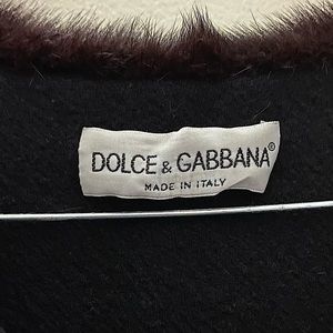 Kids Black DOLCE AND GABBANA fur trench coat